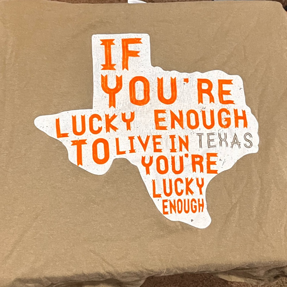 Beige Small Gildan Ultra Cotton - Texas Proud Shirt